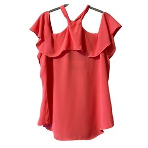 NWT 7th Avenue Design Studio New York & Company Women Orange Blouse Medium